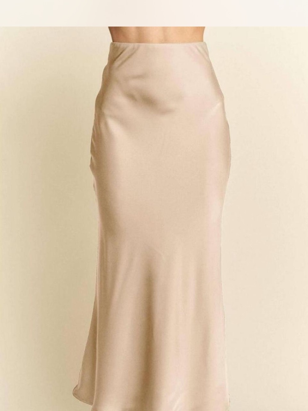 By Together Satin Bias Maxi Slip Skirt in Blush